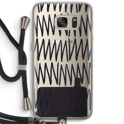 Marrakech Zigzag: Samsung Galaxy S7 Transparant Hoesje met koord