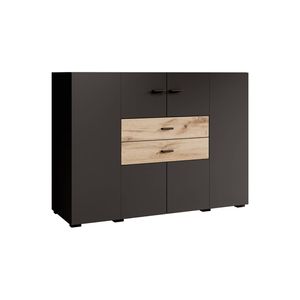 Meubella Dressoir Charo - Zwart - 121 cm