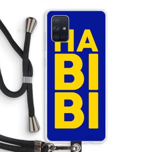 Habibi Blue: Samsung Galaxy A71 Transparant Hoesje met koord
