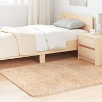 Hoogpolig vloerkleed NAVARRA 120x120 cm polyester beige