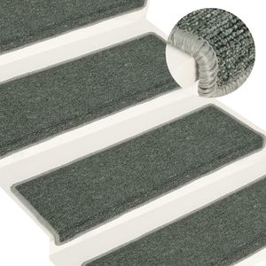 VidaXL Trapmatten 15 st 65x21x4 cm groen