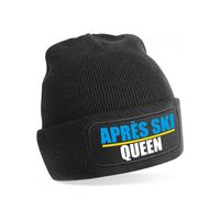 Wintersport muts - Apres Ski queen - zwart - one size - unisex - Apres ski beanie