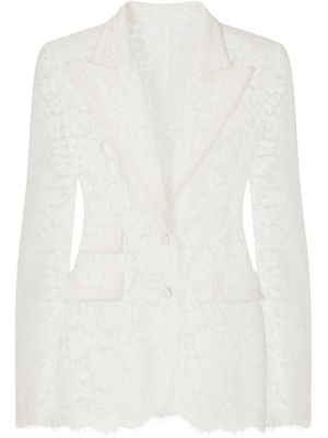 Dolce & Gabbana blazer à fleurs en dentelle - Blanc