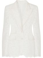 Dolce & Gabbana blazer à fleurs en dentelle - Blanc Dolce & Gabbana blazer à fleurs en dentelle - Blanc