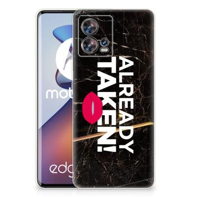 Motorola Edge 30 Fusion | Siliconen hoesje | met naam Already Taken Black
