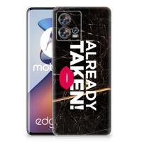 Motorola Edge 30 Fusion | Siliconen hoesje | met naam Already Taken Black