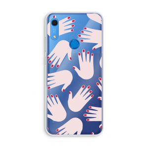 Hands pink: Huawei Y6s Transparant Hoesje