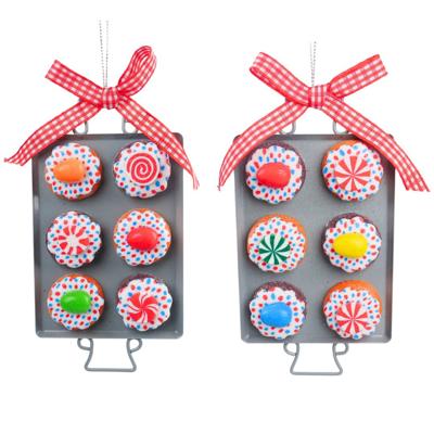 6 inch H Clay Dough Cookie W/ Dish Orna X 2. II 5x5x10 cm kerstornament - Kurt s adler