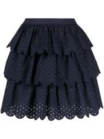 Jason Wu jupe Scallop à détails d'œillets - Bleu - thumbnail