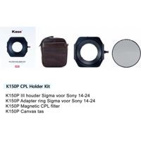 Kase K150P III Sigma 14-24 2.8 CPL KIT Sony Mount houder+CPL+tas
