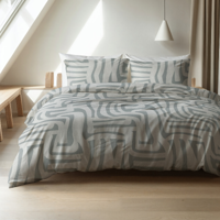 Dekbedovertrek Flanel - Danis - Eenpersoons (140x200 Cm) - Grijs & Antraciet & Meerkleurig Flanel - Strepen - Sleeptime Elegance - Dekbed-Discounter.nl