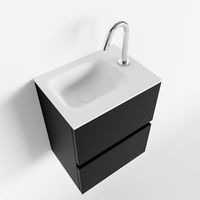 Toiletmeubel Mondiaz Ada | 40 cm | Meubelkleur Urban | Lex wastafel Talc Rechts | 1 kraangat