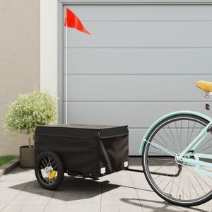 Fietstrailer 30 kg ijzer zwart