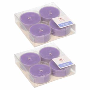 Maxi geurtheelichtjes/waxinelichtjes - 8x - lavendel geur - 8 branduren