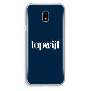 Topwijf Navy: Samsung Galaxy J3 (2017) Transparant Hoesje