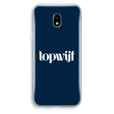 Topwijf Navy: Samsung Galaxy J3 (2017) Transparant Hoesje