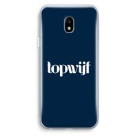 Topwijf Navy: Samsung Galaxy J3 (2017) Transparant Hoesje