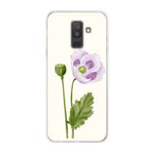 Purple poppy: Samsung Galaxy A6 Plus (2018) Transparant Hoesje