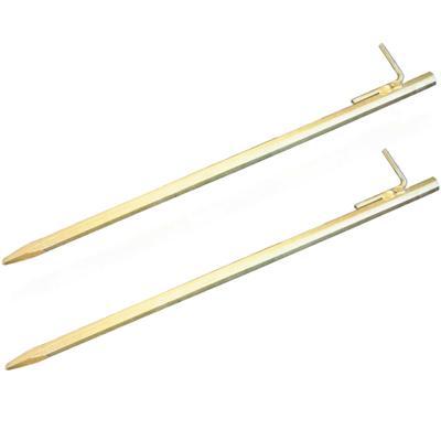 Grondharing - Set van 2x stuks - metaal - tentharing met haak - 50 cm - spijkerharing