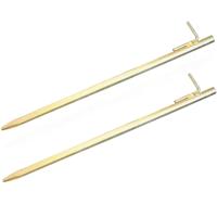 Grondharing - Set van 2x stuks - metaal - tentharing met haak - 50 cm - spijkerharing
