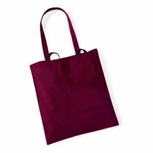 Katoenen tasje bordeaux rood 42 x 38 cm