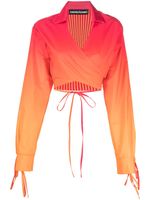 ANDREĀDAMO blouse à effet dégradé - Orange