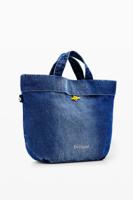 Reversible denim shopper tas L - BLUE - U - thumbnail