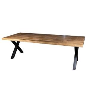 Giga Meubel - Eettafel Mangohout - 200x100x76cm - kruispoot - Duncan