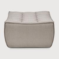 Ethnicraft Hocker 'N701' Eco, 70 x 70 cm, kleur Ecru