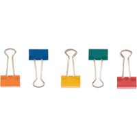 Q-CONNECT foldbackclip, geassorteerde kleuren, 19 mm, doosje van 10 stuks