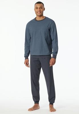 Schiesser Schiesser Pyjama Long graphite 181156 50/M