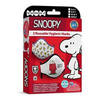 Hygiënisch en herbruikbaar gezichtsmasker gemaakt van stof Snoopy Volwassen (2 uds)
