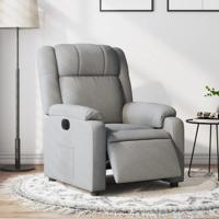 Fauteuil elektrisch verstelbaar stof lichtgrijs