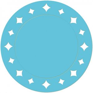 Turquoise placemats 33 cm