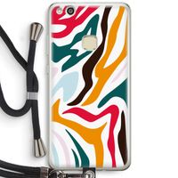 Colored Zebra: Huawei Ascend P10 Lite Transparant Hoesje met koord