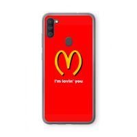 I'm lovin' you: Samsung Galaxy A11 Transparant Hoesje