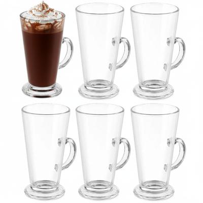 Vivalto Chocolademelk glazen - transparant glas - 6x stuks - 280 ml - warme chocomelk Vivalto Chocolademelk glazen - transparant glas - 6x stuks - 280 ml - warme chocomelk