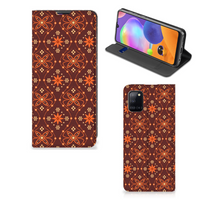 Samsung Galaxy A31 Hoesje met Magneet Batik Brown - thumbnail