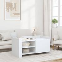 Salontafel 100x50x50 cm bewerkt hout wit
