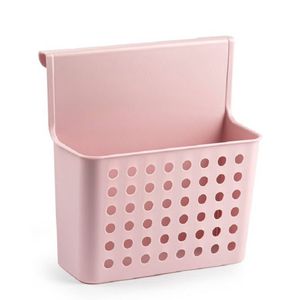 Badkamer/keuken hang opbergmandjes/organizers roze 26 x 24 cm - Opbergmanden