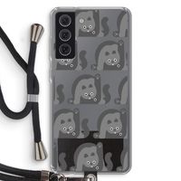 Cats: Samsung Galaxy S21 FE Transparant Hoesje met koord