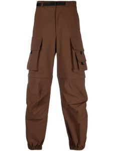 MSGM pantalon cargo à taille mi-haute - Marron