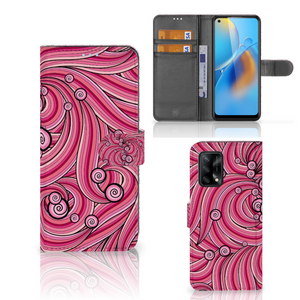 OPPO A74 4G Hoesje Swirl Pink