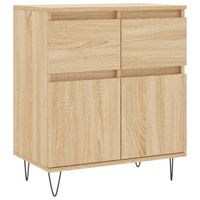 vidaXL Dressoir 60x35x70 cm bewerkt hout sonoma eikenkleurig - thumbnail