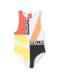 Stella McCartney Kids maillot de bain à logo imprimé - Blanc