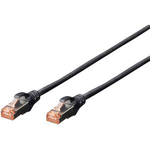 Digitus DK-1644-020/BL RJ45 Netwerkkabel, patchkabel CAT 6 S/FTP 2.00 m Zwart Halogeenvrij, Verdraaide paren, Snagless, Vlambestendig 1 stuk(s)