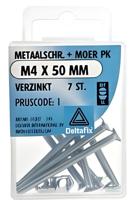 M.schroef moer pk m4x50mm 7st - Deltafix