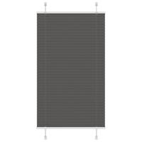 Plissé rolgordijn 75x100 cm stofbreedte 74,4 cm polyester zwart