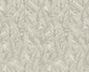 Dutch Wallcoverings Roberto Cavalli 9 - Bladeren - Grijs