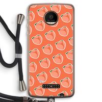 Just peachy: Motorola Moto Z Force Transparant Hoesje met koord